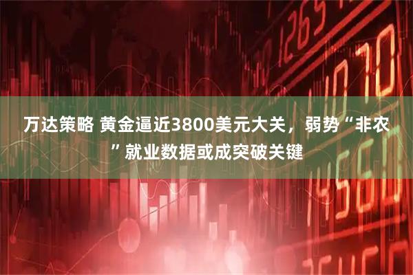 万达策略 黄金逼近3800美元大关，弱势“非农”就业数据或成突破关键